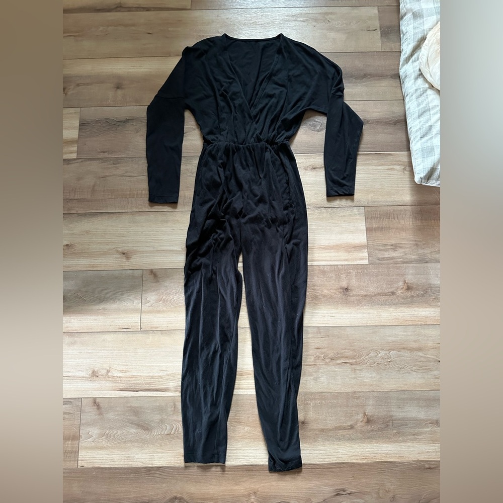 American Apparel M Plunging Jumpsuit